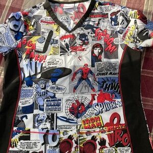 Marvel scrub top